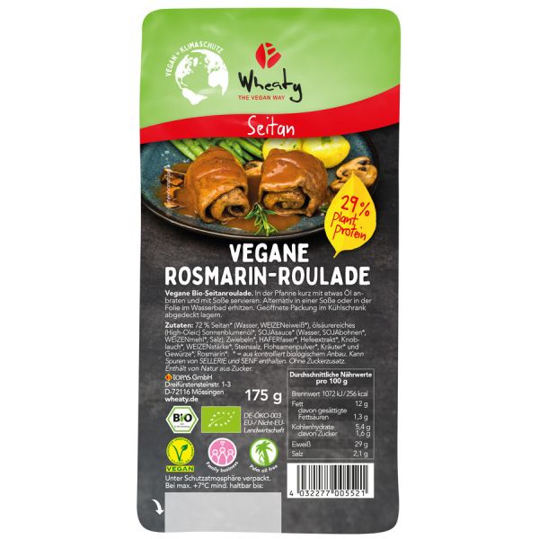 Wheaty Vegane Rosmarin-Roulade, Bio, 175 g | MHD:...
