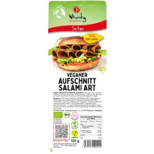 Wheaty Veganer Aufschnitt Salami, Bio, 100 g