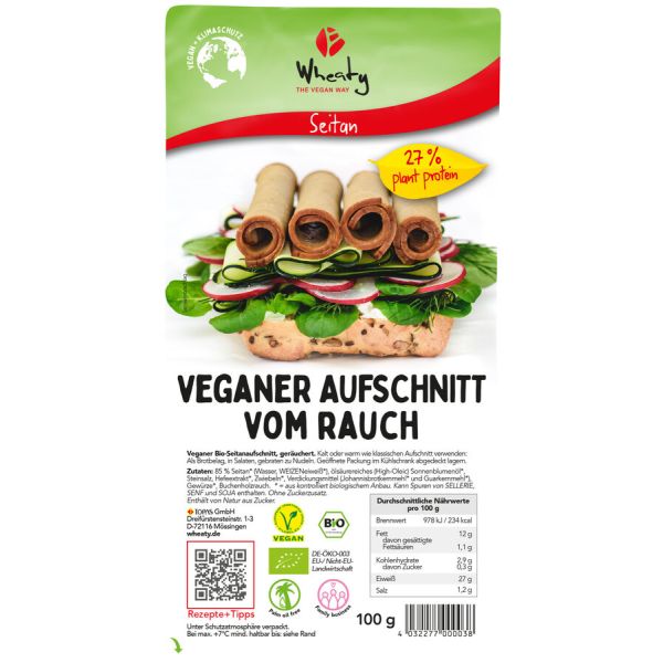 Wheaty Vegane Slices vom Rauch, Bio, 100 g | MHD:...