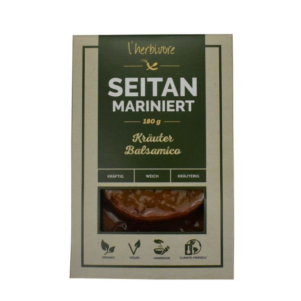 lherbivore Seitan Mariniert Kräuter-Balsamico, Bio, 180 g