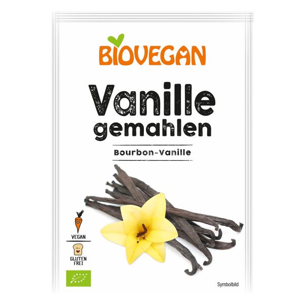 Biovegan Bourbon Vanille gemahlen, Bio, 5 g