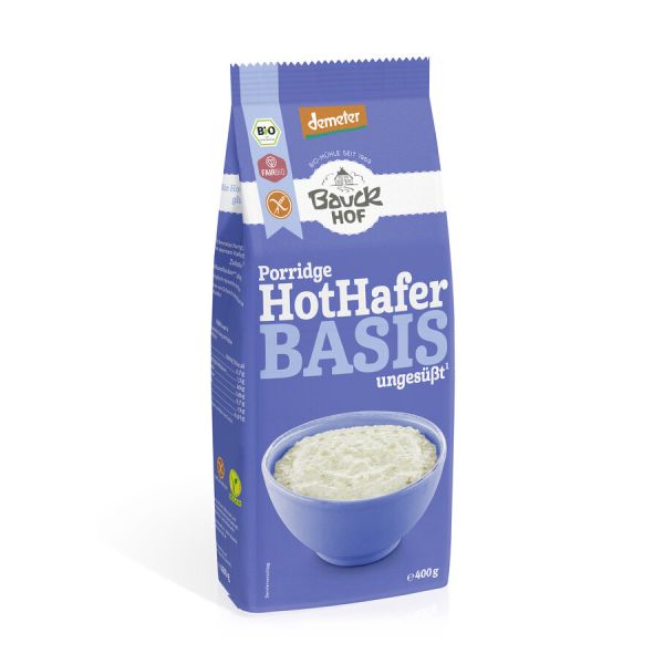 Bauckhof Hot Hafer Porridge Haferbrei Basis ungesüßt demeter, Bio, 400 g