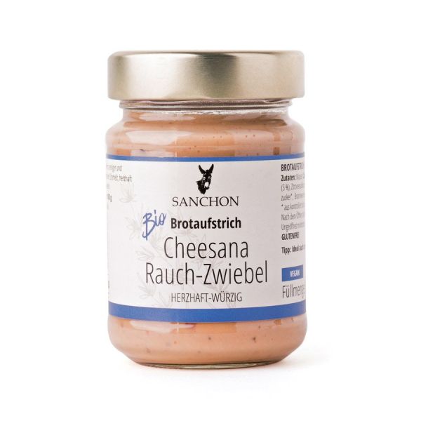 Sanchon Brotaufstrich Cheesana Rauch-Zwiebel, Bio, 170 g