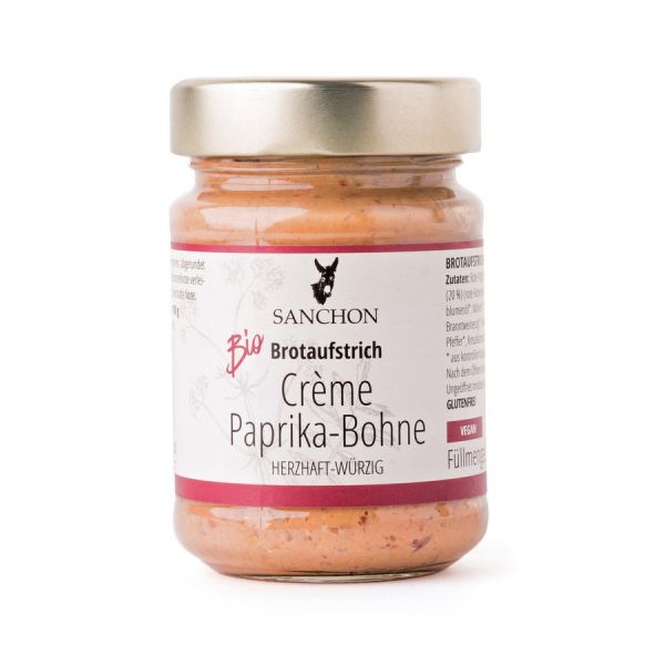 Sanchon Brotaufstrich Crème Paprika-Bohne, Bio, 190 g