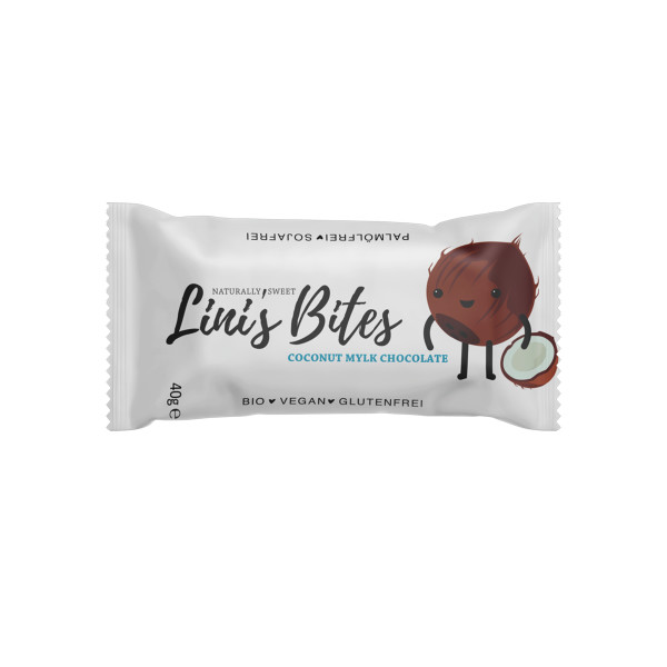 Linis Bites Coconut Mylk Riegel, Bio, 40 g | MHD: 09.10.2022 | 10% reduziert