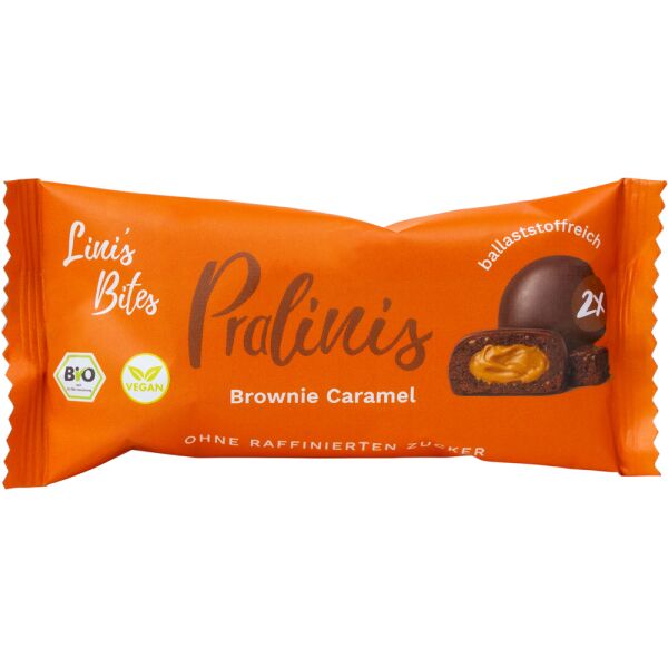 Linis Bites Brownie Caramel Pralinis, Bio, 46 g