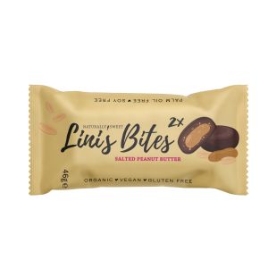 Linis Bites Salted Peanut Butter Pralinis, Bio, 46 g