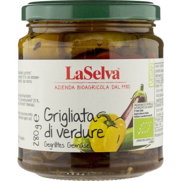 LaSelva Grigliata di Verdura Gegrilltes Gemüse in Öl, Bio, 280 g