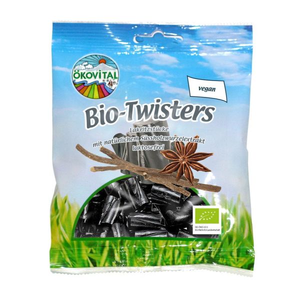 ÖKOVITAL vegane Bio-Twisters Lakritze, Bio, 100 g
