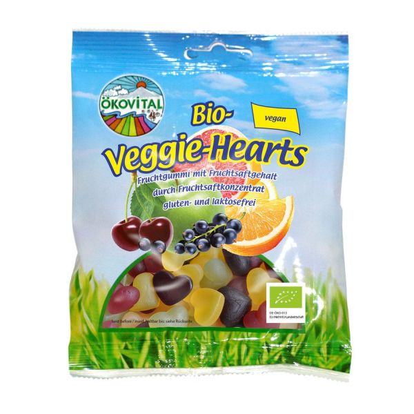 ÖKOVITAL vegane Bio-Veggie-Hearts, Bio, 100 g