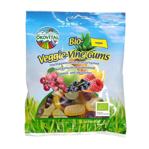 ÖKOVITAL vegane Bio-Veggie-Vine-Gums Weingummis, Bio, 100 g
