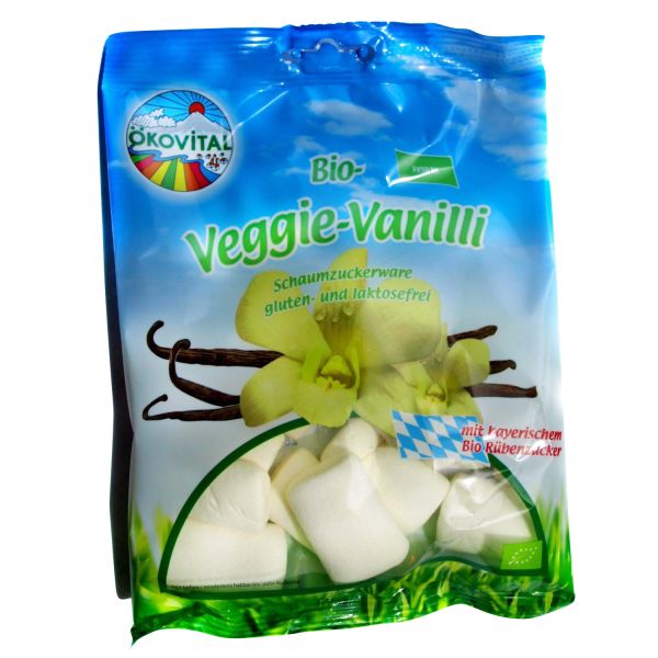 ÖKOVITAL vegane Bio-Veggie-Vanilli Marshmallows, Bio, 90 g