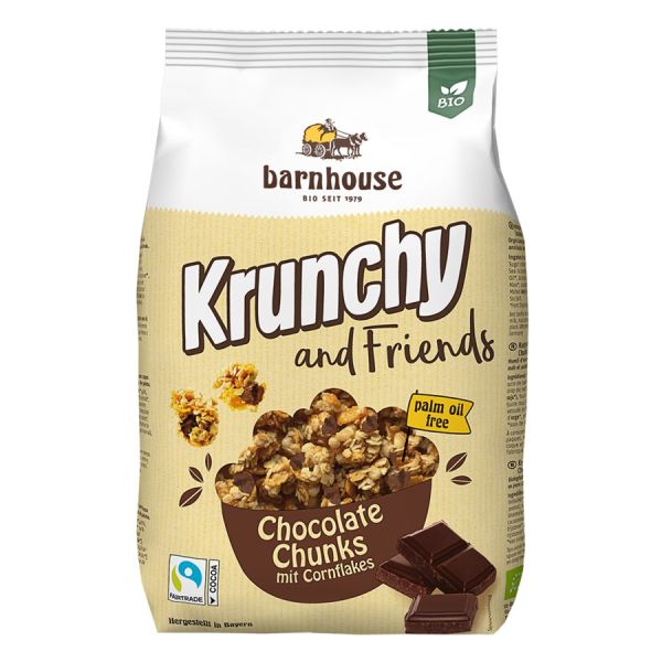Barnhouse Krunchy and Friends Chocolate Chunks, Bio, 500 g