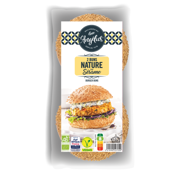 LAngelus Burger Buns Gourmand, Bio, 2 Stück, 150 g