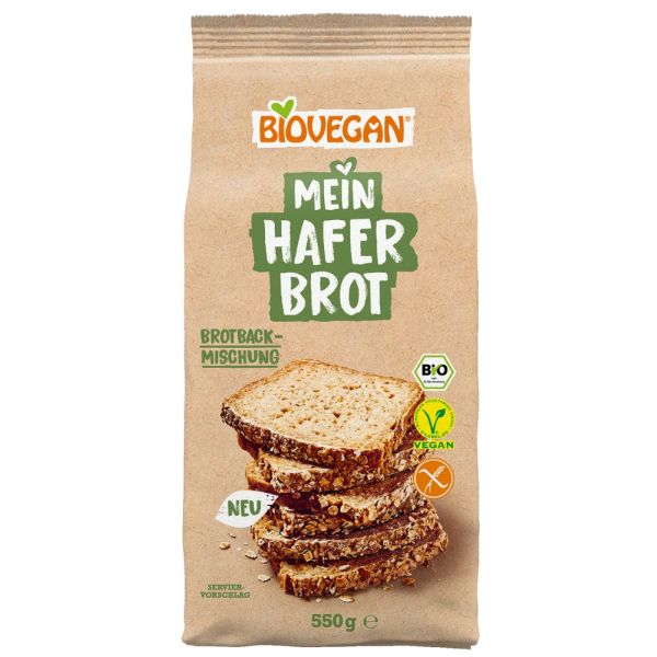 Biovegan Mein Haferbrot Brotbackmischung, Bio, 550 g