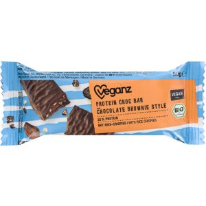 Veganz Protein Choc Bar Chocolate Brownie Style, Bio, 50 g