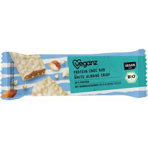 Veganz Protein Choc Bar White Almond Crisp, Bio, 50 g