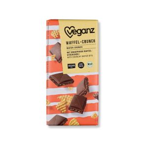 Veganz Schokolade Waffel-Crunch, Bio, 80 g