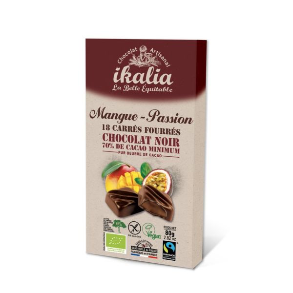 Ikalia Zartbitterschokolade Mango & Passionsfrucht Fairtrade, Bio, 80 g