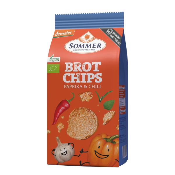 Sommer Brot Chips Paprika & Chili demeter, Bio, 100 g