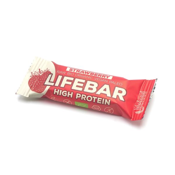 Lifefood Lifebar Protein Erdbeere, Bio, 47 g