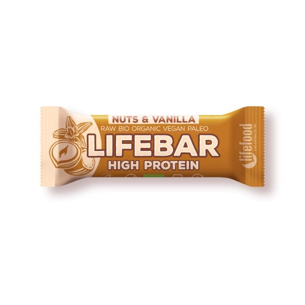 Lifefood Lifebar Protein Nüsse & Vanille, Bio, 47 g