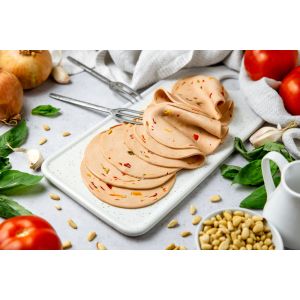Wheaty Veganer Aufschnitt Lyoner Art mit Paprika, Bio, 100 g