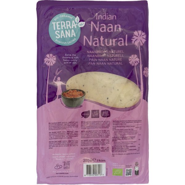 TerraSana Naan Natural, Bio, 280 g