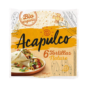 Acapulco Tortilla Wraps Natur 6 Stück, Bio, 240 g
