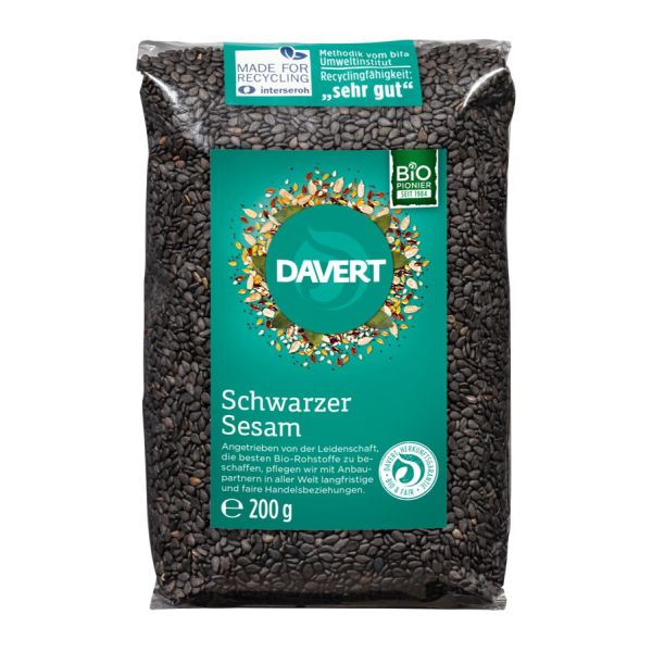 Davert Schwarzer Sesam, Bio, 200 g