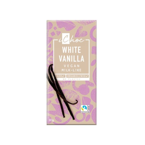 iChoc White Vanilla, Bio, 80 g