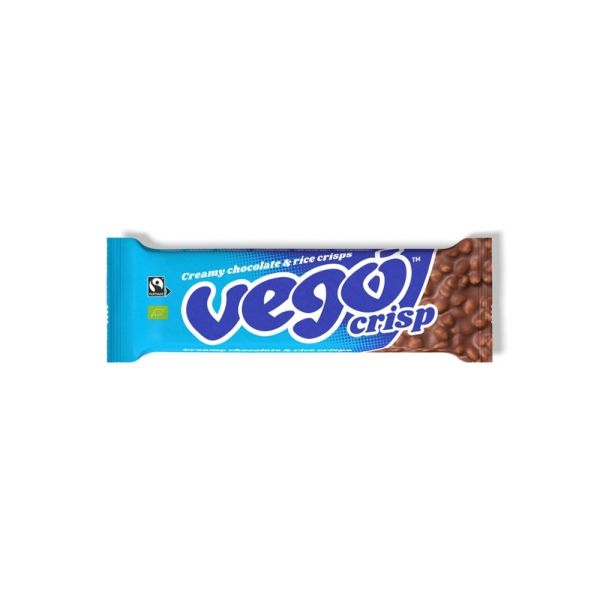 VEGO Crisp Creamy Chocolate & Rice Crisps Fairtrade, Bio, 40 g
