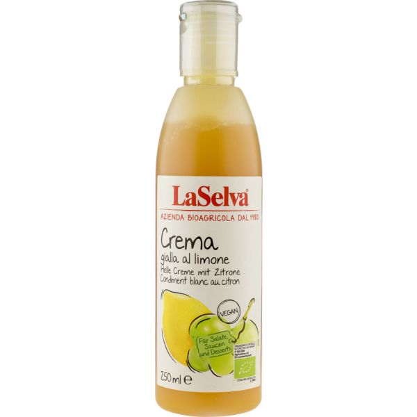 LaSelva Crema gialla al Limone Helle Creme mit Zitrone, Bio, 250 ml