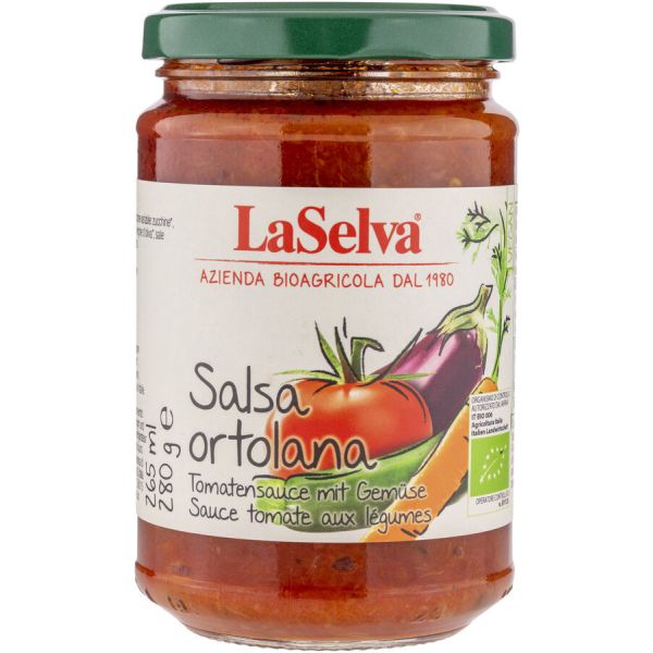 LaSelva Salsa Ortolana Tomatensauce mit Gemüse, Bio, 280 g