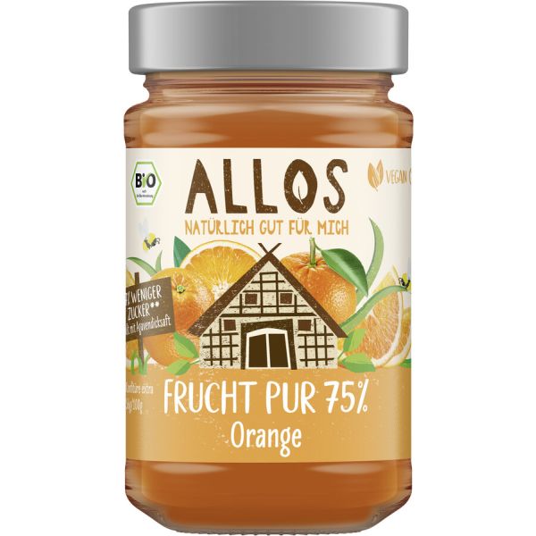 Allos Frucht Pur 75 % Orange, Bio, 250 g