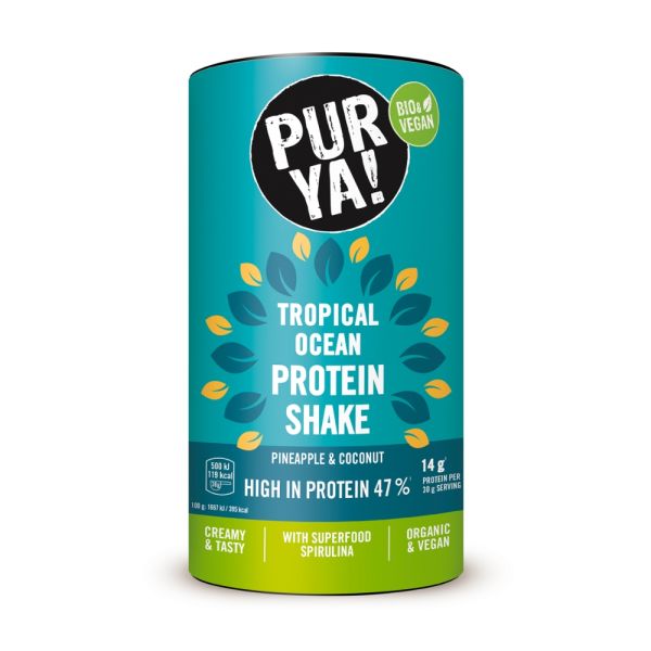 PURYA! Protein Shake Tropical Ocean, Bio, 480 g