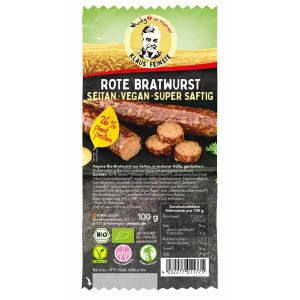 Wheaty KLAUS FEINSTE Rote Bratwurst, Bio, 100 g