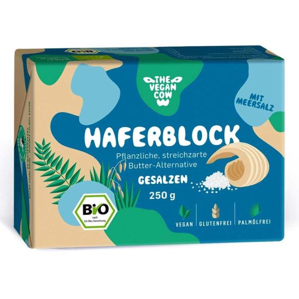 The Vegan Cow Haferblock gesalzen, Bio, 250 g