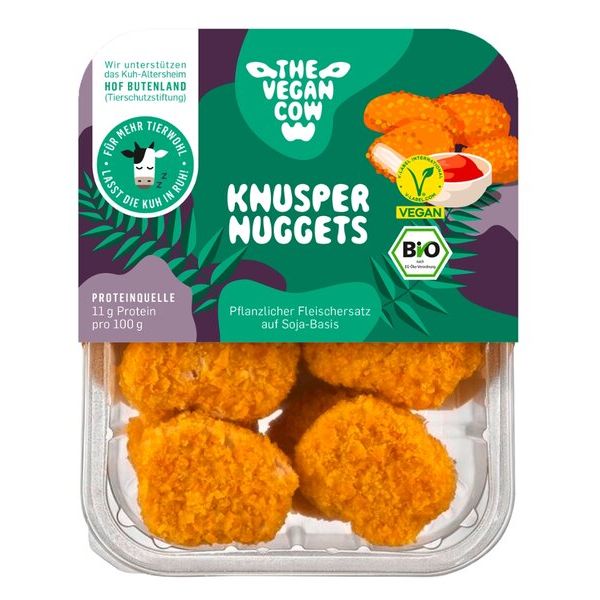 MHD: 31.05.24 | The Vegan Cow Knusper Nuggets, Bio, 180 g