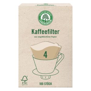 Lebensbaum Kaffeefilter Gr. 4, 1 x 100 St.