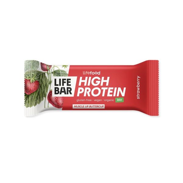 Lifefood Lifebar High Protein Erdbeere, Bio, 40 g