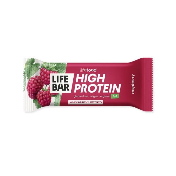 Lifefood Lifebar High Protein Himbeere, Bio, 40 g