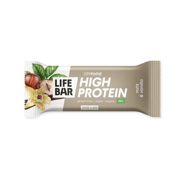 Lifefood Lifebar High Protein Nüsse & Vanille, Bio, 40 g