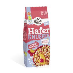 Bauck Mühle Hafer Knusper Müsli Mango Himbeere,...