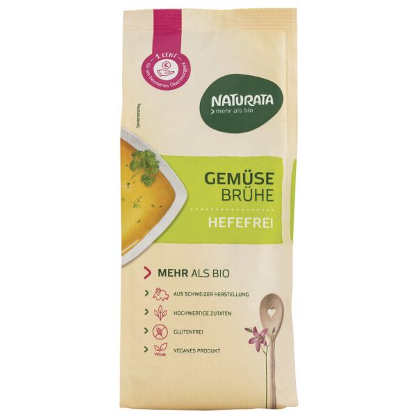 Naturata Gemüsebrühe hefefrei Nachfüllbeutel, Bio, 500 g