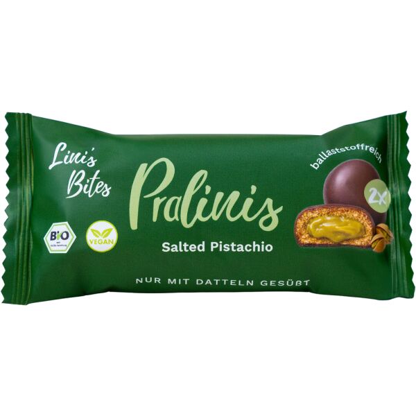 Linis Bites Salted Pistachio Pralinis, Bio, 46 g