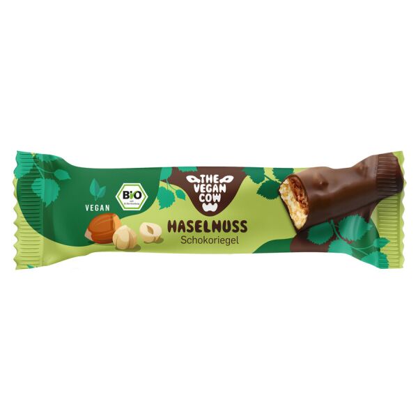 The Vegan Cow Schokoriegel Haselnuss, Bio, 40 g