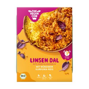 The Vegan Cow Linsen Dal mit würzigem Kurkuma-Reis,...