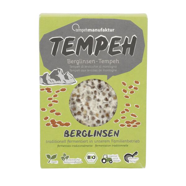 Tempehmanufaktur Berglinsen-Tempeh, Bio, 185 g
