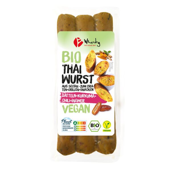 Wheaty Vegane Thaiwurst, Bio, 120 g